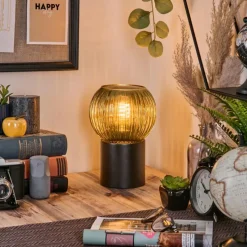 Lampes Vintages & Rétros-hofstein Koyoto Boule lumineuse, Lampe de bureau, Lampe à poser Vert, 1 lumière