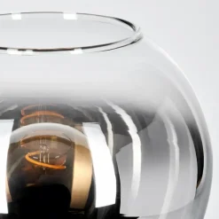 hofstein Koyoto Boule lumineuse, Lampe de bureau, Lampe à poser Chrome, Clair, Fumé, 1 lumière