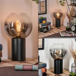 hofstein Koyoto Boule lumineuse, Lampe de bureau, Lampe à poser Clair, Fumé, 1 lumière