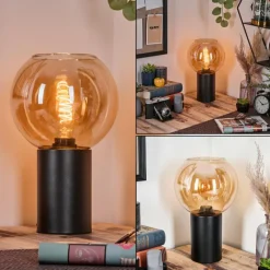 hofstein Koyoto Boule lumineuse, Lampe de bureau, Lampe à poser Ambre, 1 lumière