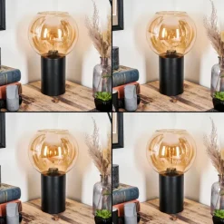 hofstein Koyoto Boule lumineuse, Lampe de bureau, Lampe à poser Ambre, 1 lumière