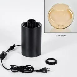 hofstein Koyoto Boule lumineuse, Lampe de bureau, Lampe à poser Ambre, 1 lumière