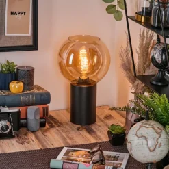 hofstein Koyoto Boule lumineuse, Lampe de bureau, Lampe à poser Ambre, 1 lumière