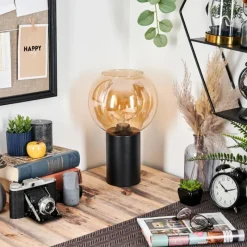 hofstein Koyoto Boule lumineuse, Lampe de bureau, Lampe à poser Ambre, 1 lumière