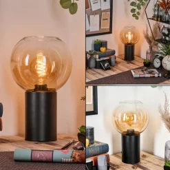 hofstein Koyoto Boule lumineuse, Lampe de bureau, Lampe à poser Ambre, Clair, 1 lumière