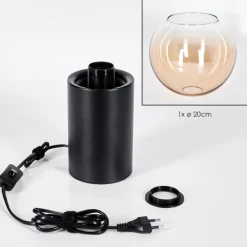 hofstein Koyoto Boule lumineuse, Lampe de bureau, Lampe à poser Ambre, Clair, 1 lumière