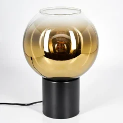 hofstein Koyoto Boule lumineuse, Lampe de bureau, Lampe à poser 20 cm Or, Clair, 1 lumière