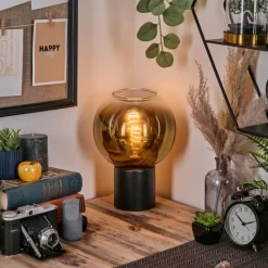 hofstein Koyoto Boule lumineuse, Lampe de bureau, Lampe à poser 20 cm Or, Clair, 1 lumière