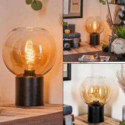 hofstein Koyoto Boule lumineuse, Lampe de bureau, Lampe à poser 20 cm Ambre, Clair, 1 lumière
