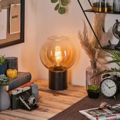 hofstein Koyoto Boule lumineuse, Lampe de bureau, Lampe à poser 20 cm Ambre, Clair, 1 lumière