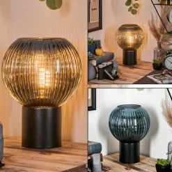 Lampes Vintages & Rétros-hofstein Koyoto Boule lumineuse, Lampe de bureau, Lampe à poser Bleu, 1 lumière