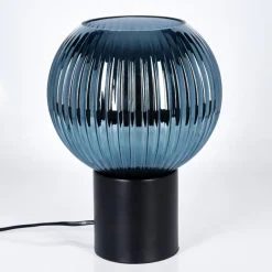 Lampes Vintages & Rétros-hofstein Koyoto Boule lumineuse, Lampe de bureau, Lampe à poser Bleu, 1 lumière