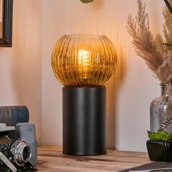 Lampes Dorées-hofstein Koyoto Boule lumineuse, Lampe de bureau, Lampe à poser Or, Clair, 1 lumière