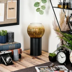 Lampes Dorées-hofstein Koyoto Boule lumineuse, Lampe de bureau, Lampe à poser Or, Clair, 1 lumière