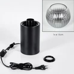 hofstein Koyoto Boule lumineuse, Lampe de bureau, Lampe à poser Clair, Fumé, 1 lumière