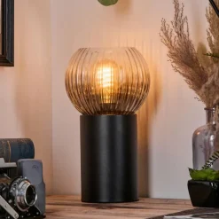 hofstein Koyoto Boule lumineuse, Lampe de bureau, Lampe à poser Clair, Fumé, 1 lumière