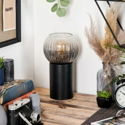 hofstein Koyoto Boule lumineuse, Lampe de bureau, Lampe à poser Clair, Fumé, 1 lumière