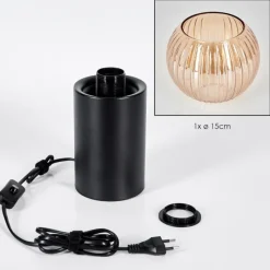 hofstein Koyoto Boule lumineuse, Lampe de bureau, Lampe à poser Ambre, 1 lumière