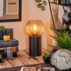 hofstein Koyoto Boule lumineuse, Lampe de bureau, Lampe à poser Ambre, 1 lumière