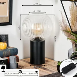 hofstein Koyoto Boule lumineuse, Lampe de bureau, Lampe à poser Clair, 1 lumière