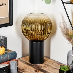 Lampes Dorées-hofstein Koyoto Boule lumineuse, Lampe de bureau, Lampe à poser Or, Clair, 1 lumière