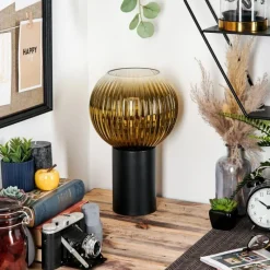 Lampes Dorées-hofstein Koyoto Boule lumineuse, Lampe de bureau, Lampe à poser Or, Clair, 1 lumière