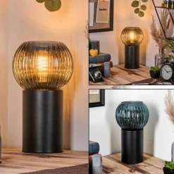 Lampes Vintages & Rétros-hofstein Koyoto Boule lumineuse, Lampe de bureau, Lampe à poser Bleu, 1 lumière