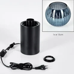 Lampes Vintages & Rétros-hofstein Koyoto Boule lumineuse, Lampe de bureau, Lampe à poser Bleu, 1 lumière