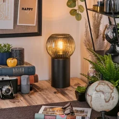 Lampes Vintages & Rétros-hofstein Koyoto Boule lumineuse, Lampe de bureau, Lampe à poser Bleu, 1 lumière