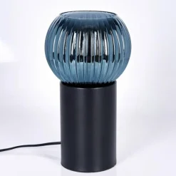 Lampes Vintages & Rétros-hofstein Koyoto Boule lumineuse, Lampe de bureau, Lampe à poser Bleu, 1 lumière