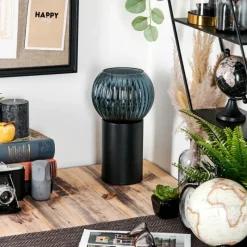 Lampes Vintages & Rétros-hofstein Koyoto Boule lumineuse, Lampe de bureau, Lampe à poser Bleu, 1 lumière