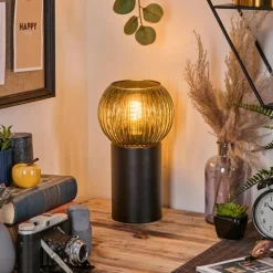 Lampes Vintages & Rétros-hofstein Koyoto Boule lumineuse, Lampe de bureau, Lampe à poser 20 cm Vert, 1 lumière