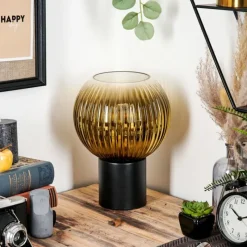 Lampes Dorées-hofstein Koyoto Boule lumineuse, Lampe de bureau, Lampe à poser Or, Clair, 1 lumière