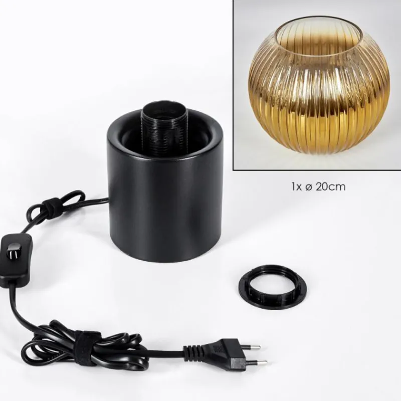 Lampes Dorées-hofstein Koyoto Boule lumineuse, Lampe de bureau, Lampe à poser Or, Clair, 1 lumière