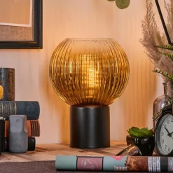 Lampes Dorées-hofstein Koyoto Boule lumineuse, Lampe de bureau, Lampe à poser Or, Clair, 1 lumière