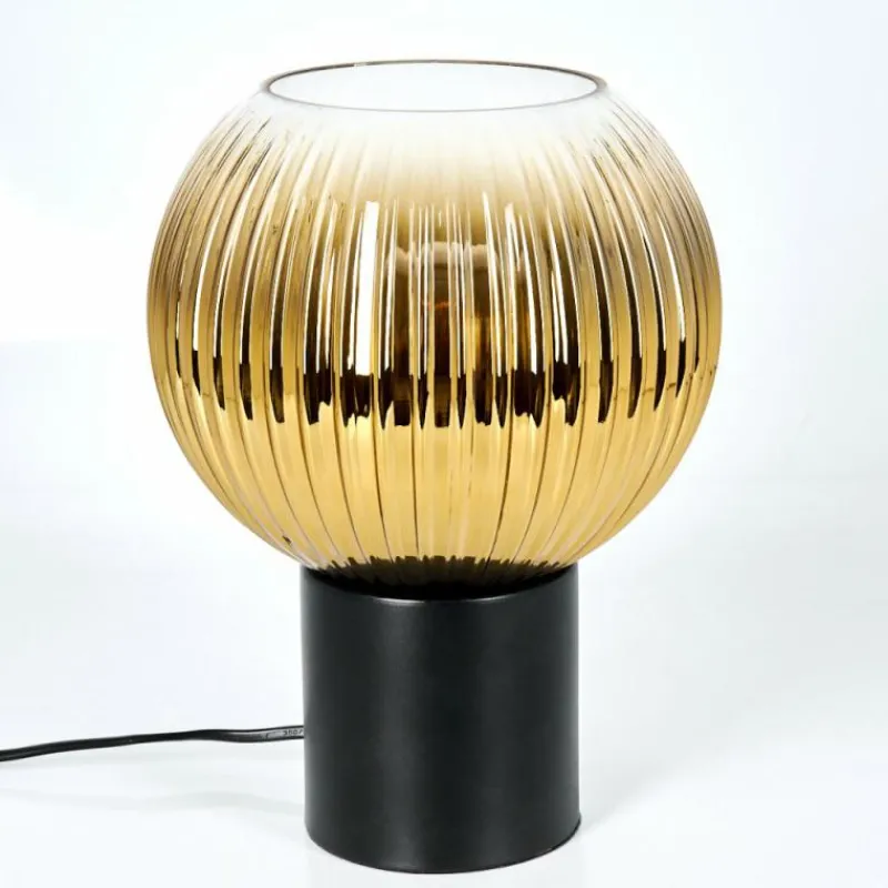 Lampes Dorées-hofstein Koyoto Boule lumineuse, Lampe de bureau, Lampe à poser Or, Clair, 1 lumière