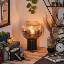 hofstein Koyoto Boule lumineuse, Lampe de bureau, Lampe à poser Clair, Fumé, 1 lumière