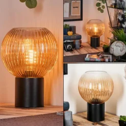 hofstein Koyoto Boule lumineuse, Lampe de bureau, Lampe à poser Ambre, Clair, 1 lumière
