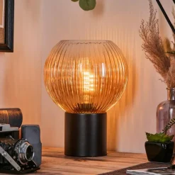 hofstein Koyoto Boule lumineuse, Lampe de bureau, Lampe à poser Ambre, Clair, 1 lumière