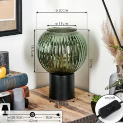 hofstein Koyoto Boule lumineuse, Lampe de bureau, Lampe à poser Vert, 1 lumière