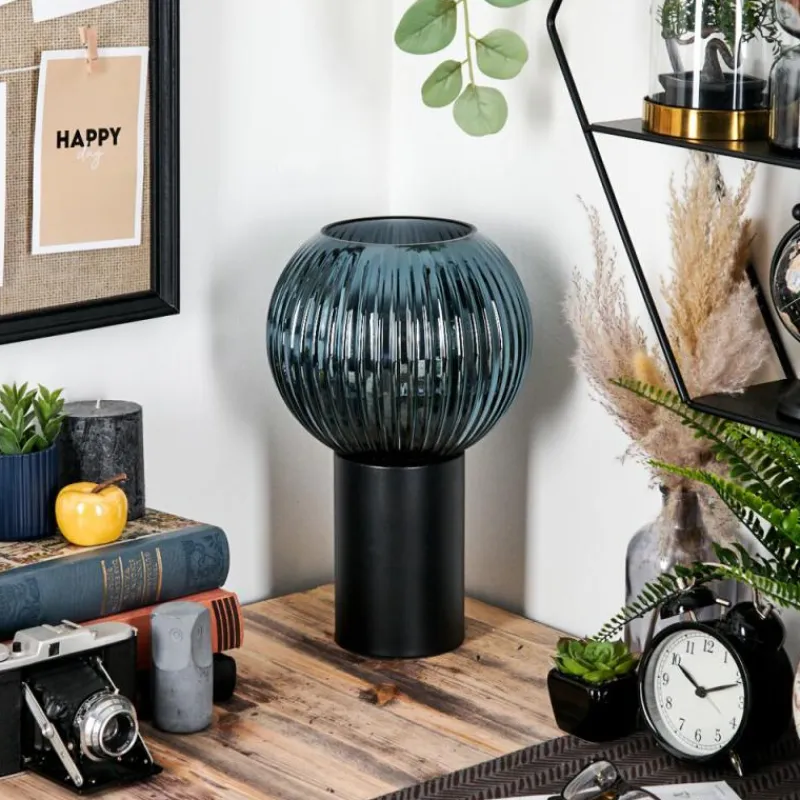 hofstein Koyoto Boule lumineuse, Lampe de bureau, Lampe à poser 20 cm Bleu, 1 lumière