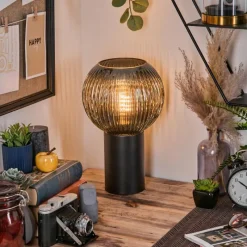 hofstein Koyoto Boule lumineuse, Lampe de bureau, Lampe à poser 20 cm Bleu, 1 lumière