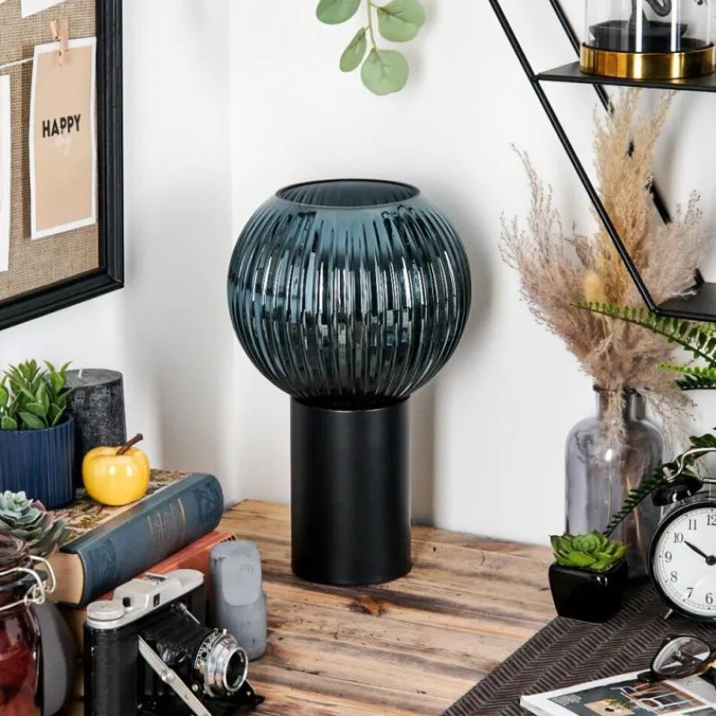 hofstein Koyoto Boule lumineuse, Lampe de bureau, Lampe à poser 20 cm Bleu, 1 lumière