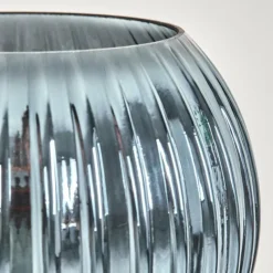 hofstein Koyoto Boule lumineuse, Lampadaire Bleu, Vert, Cuivré, 3 lumières