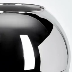 Suspension Verre Fumé-hofstein Koyoto Boule lumineuse, Lampe de bureau, Lampe à poser 20 cm Chrome, Fumé, 1 lumière