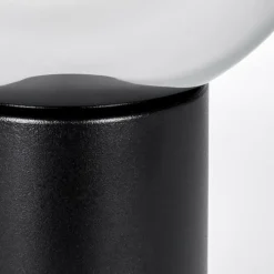 Suspension Verre Fumé-hofstein Koyoto Boule lumineuse, Lampe de bureau, Lampe à poser 20 cm Chrome, Fumé, 1 lumière