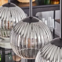 hofstein Koyoto Boule lumineuse, Suspension Noir, 5 lumières