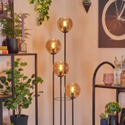 hofstein Koyoto Lampadaire 30 cm Ambre, 4 lumières