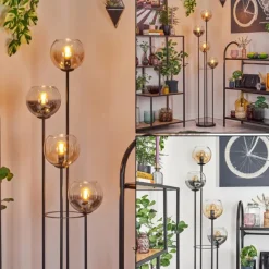 hofstein Koyoto Lampadaire 30 cm Ambre, Clair, Fumé, 4 lumières