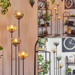 hofstein Koyoto Lampadaire 30 cm Ambre, Clair, Fumé, 4 lumières